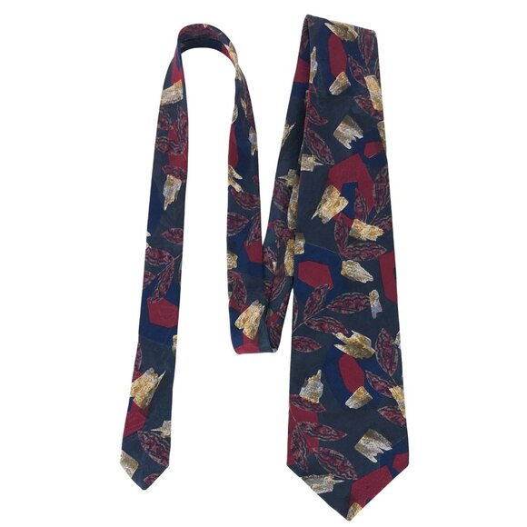417 by Van Heusen 100% Silk Mens Tie Necktie Multicolor Vintage - Picture 6 of 6